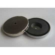 Round Base Ferrite Pot Magnet